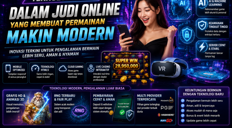 Teknologi Baru Dalam Judi Online yang Membuat Permainan Makin Modern